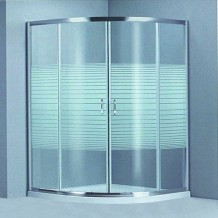 Καμπίνα Ημικυκλική με γραμμές Gloria Romeo: 90x90x180h